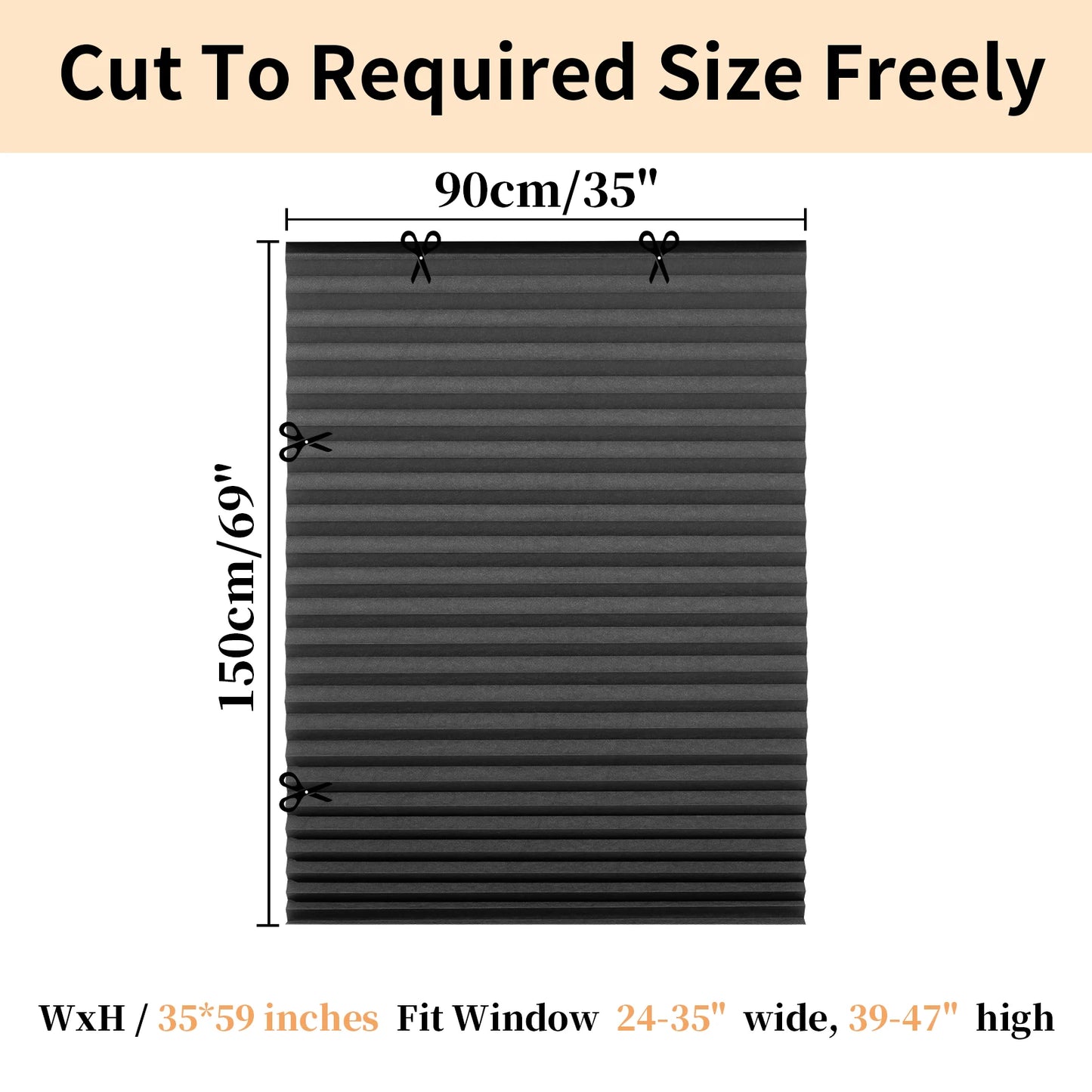 1Pc Shades Self-adhesive Half/Full Windows Nonwoven Folding Curtain Bathroom Balcony Living Room Balcony Curtains Pleated Blinds