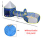 3 in 1 Integrated Play Set Consists of a Playhouse Tent Crawling Tunnel and Ball Pit It Adopts Foldable Lightweight Fabric