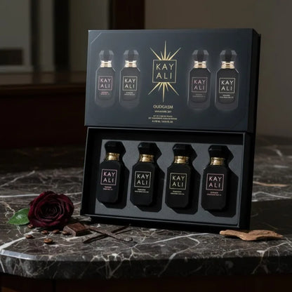 KAYALI Unisex Perfume Gift Set 4×10ml Eau De Parfum Long Lasting Fresh Mild Floral Fruity Musk Elegant Vanilla Royale Fragrance
