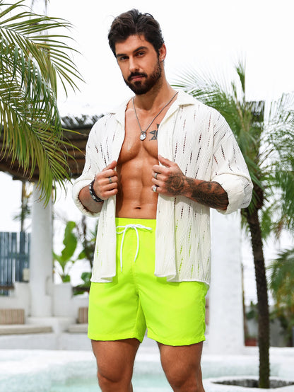 Summer holiday fluorescent coloured beach shorts shorts