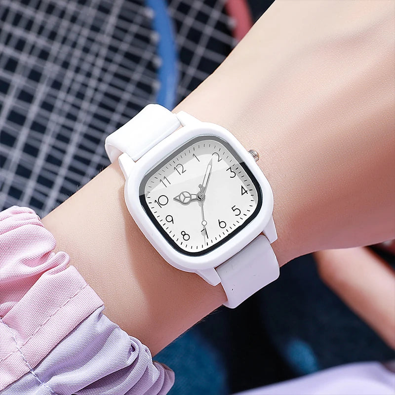 1/3/10PCS Fashion Silicone Band Women Quartz Watches Set Casual Arabic Dial Wristwatch for Girls Clock Reloj Hombre（Without Box）