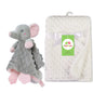 Custom Name Baby Blanket Personalized Baby Shower Gift Soft Minky Dot 2-in-1 Blanket & Lovey Set for Boys Girls