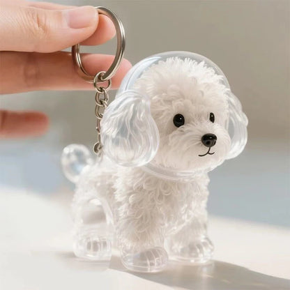 New Clear Puppy Hair Memorial Keepsake Capsule Pet's Dog Fur Container DIY Pendant Keychain Decor Pet Lovers Home Display Gifts