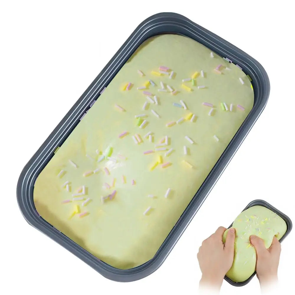 Sticky Box Cake Squishy Toy Slow Rising Squeeze Toy Butter Ice Cream Box Squishy Fidget Toy Anti Stress Release Hand Relax Gift