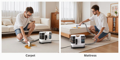 Lubluelu V8 Instant Heated Function Carpet Cleaner Machine 15Kpa Powerful Suction Hot Water Upgrade Portable Carpet Cleaning Machines for Pet Stains with Cleaning Tools & Self-Cleaning for Car/Couch/Rug/Spot