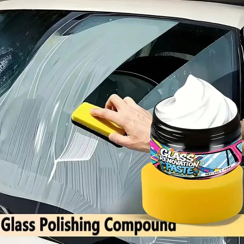 Glass Polishing Compound,Car Windshield Oil Film Remover Deep  Polishing Car Window And Mirror Repair Kit Car Scratch Compound