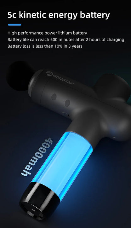 Booster Massage Gun Electric Neck Massager 7.4V  Smart Hit Fascia Gun for Body Massage Relaxation Fitness Electric Muscle Massag