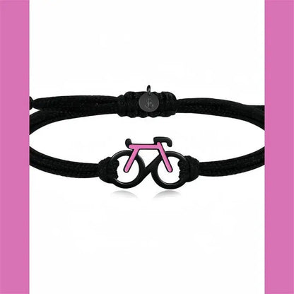 New Fashion Bicycle Bracelet Personalized Sports Cycling Periphery Pendant Bracelet Pink Bicycle Jewelry Accessories Couple Gift
