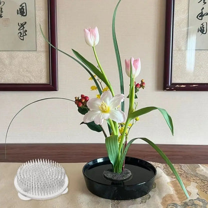 1/3Pcs Transparent Ikebana Stem Holder Waterproof Circular Arrangement Base DIY Flower Fixing Bracket for Vases Floral Design