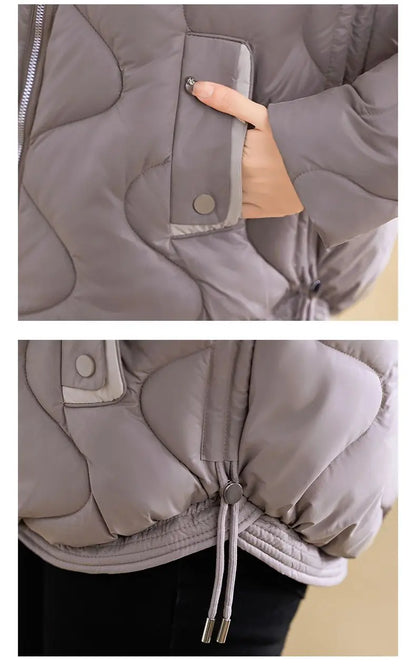 Hooded Parkas Women Winter 4XL Korean Fashion All-match Coats Thicken Keep Warm Streetwear Cold Wear Casual Female Outwear Ins