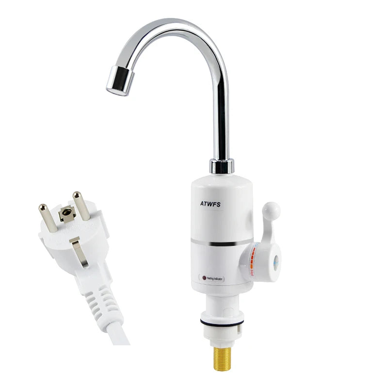 ATWFS Tankless Electric Newest Water Heater Kitchen Instant Hot Water Tap Heater Water Faucet Instantaneous Heater3000w