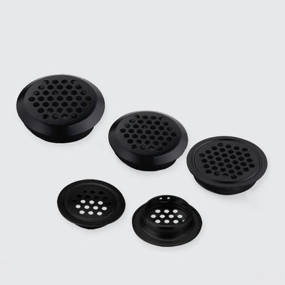 10pcs Round Cabinet Air Duct Vent Dia.19-53mm Stainless Steel Louver Mesh Hole Plug Decoration Cover Wardrobe Grille Ventilation