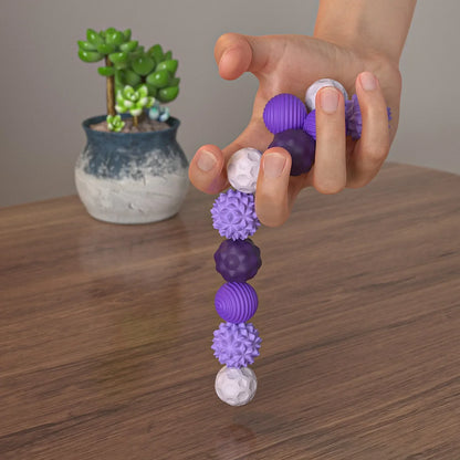 Fidget Toys Magnetic Stress Balls for Adults Silicone Stress Relief Sensory Toy Finger Toy for Office Decoration 4 Fun Textures