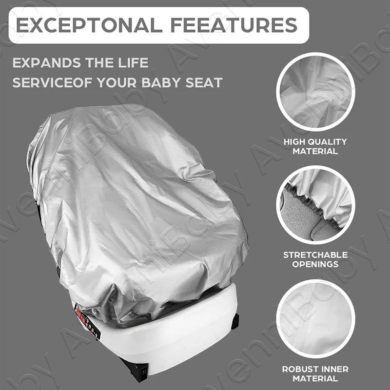 Baby Car Seat Sun Shade Cover, Infant Car Seat Heat Protector Keeps Your Toddler Baby Seat Cool, Blocks Out Heat & Sun UV Co