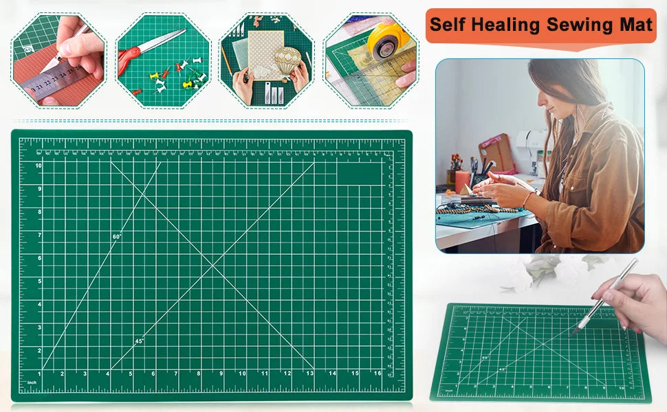 A2 A3 A4 A5 PVC Cutting Mat Double-Sided Self-Healing Board Patchwork Tools DIY Manual Craft Artist Cutting Knife Racket Kit