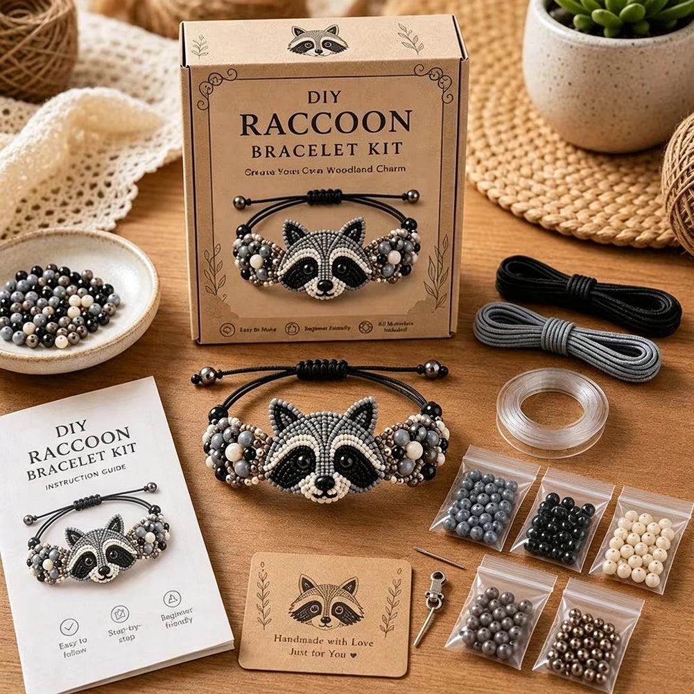 DIY Beaded Bracelet Making Kit,All in 1 Jewelry Making Set Beginner-Friendly Beaded Animal Making Kits,(Non Finished Products)