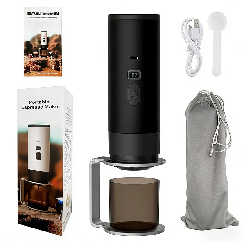 7800mAh Long-Lasting 3-in-1 Portable Coffee Maker, Electric Capsule Coffee Machine for Car, Travel & Camping