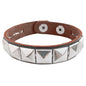 Punk Hip-hop Single Row Square Rivet Bangles Fashion Rock Opening Adjustable Couple Wristband for Women Men Jewelry Accessories