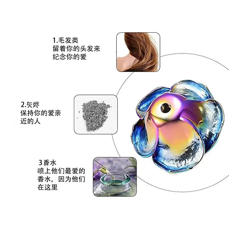 Rose Cremation Urn, Unique Design, 316L Stainless Steel, Hold Loved Ones, Ashes Keepsake, Memory Locket, Mini Jewelry