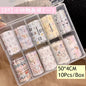 10Rolls Lacce Flower  Nail Foils Transfer Paper  Nail Art Stickers  Manicure Set Decal  Nails Decoration