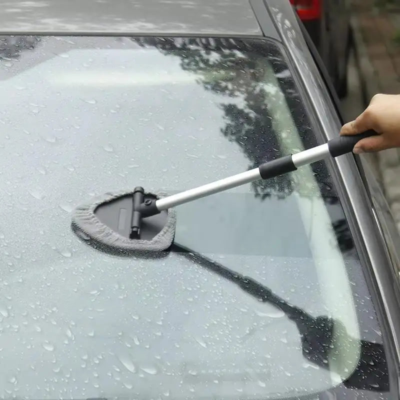 Telescopic Car Window Windshield Cleaning Brush Set Microfiber Window Glass Cleaner Car Window Cleaner Scraping Mist Eliminator