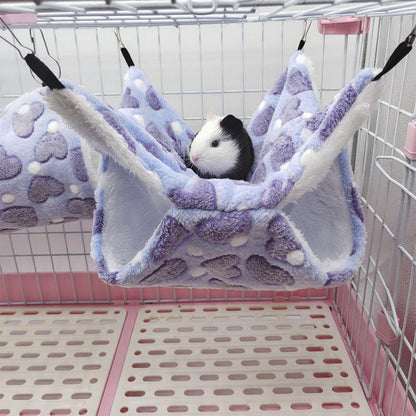 1PC Winter Warm Double-Layer Hammock Small Pet Hammock Suspended Squirrel Sleeping Bag Pet Supplies Hamster Hammock