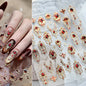 3D Gold Stamping V-Shaped French Tips Nail Art Stickers Retro Metal French Line Nail Decals Chrome Curved Strip Nail Decoration