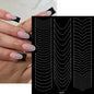 1pcs Curved French Lines Nail Art Stencils Stickers V-shaped Pattern Classic French Nail Decals Drawing Line Aid Nail Sticker To