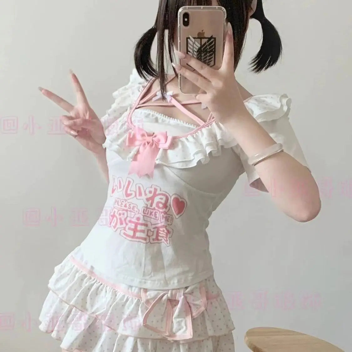 Harajuku Girls Lolita Mini Skirt Y2K Women Japanese Style Bow Pleated Skirts Cute Sweet Dot Ruffles Cake Layered Skirts Gift