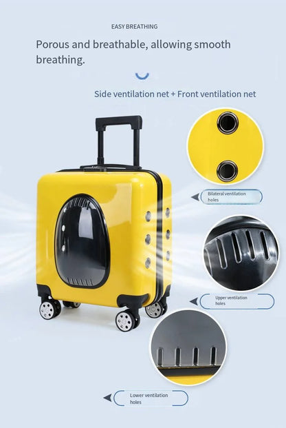 2026 New Multi Functional Small Pet Breathable Box, Cat Suitcase, Comfortable Outdoor Pet Suitcase, Travel Suitcase