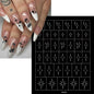 24-Design Airbrush Stencil Nail Stickers 1Pcs Butterfly/Heart/French Line Nail Decal Adhesived DIY Nail Template Airbrush Slider