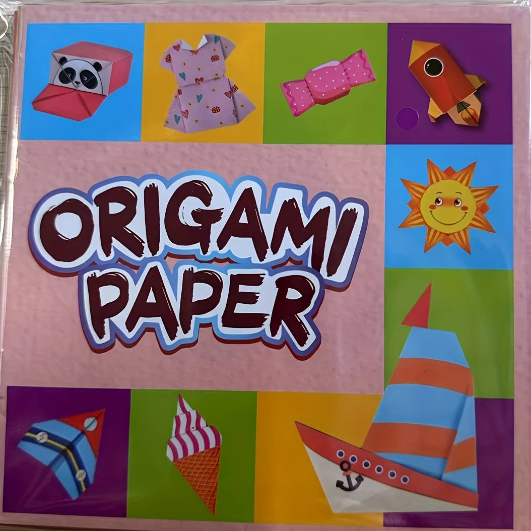 Creative Origami Set, Including 54 Double-Sided Origami Sheets and Instruction Booklet, Suitable for DIY Art and Craft Projects