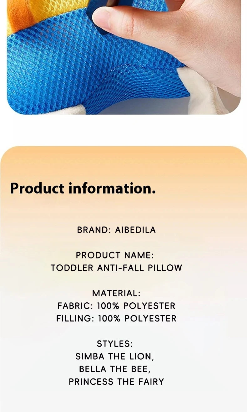 1-3T Toddler Baby Head Protector Backpack Pillow Safety Pad Cushion Prevent Injured Cartoon Security Pillow Protective Headgear