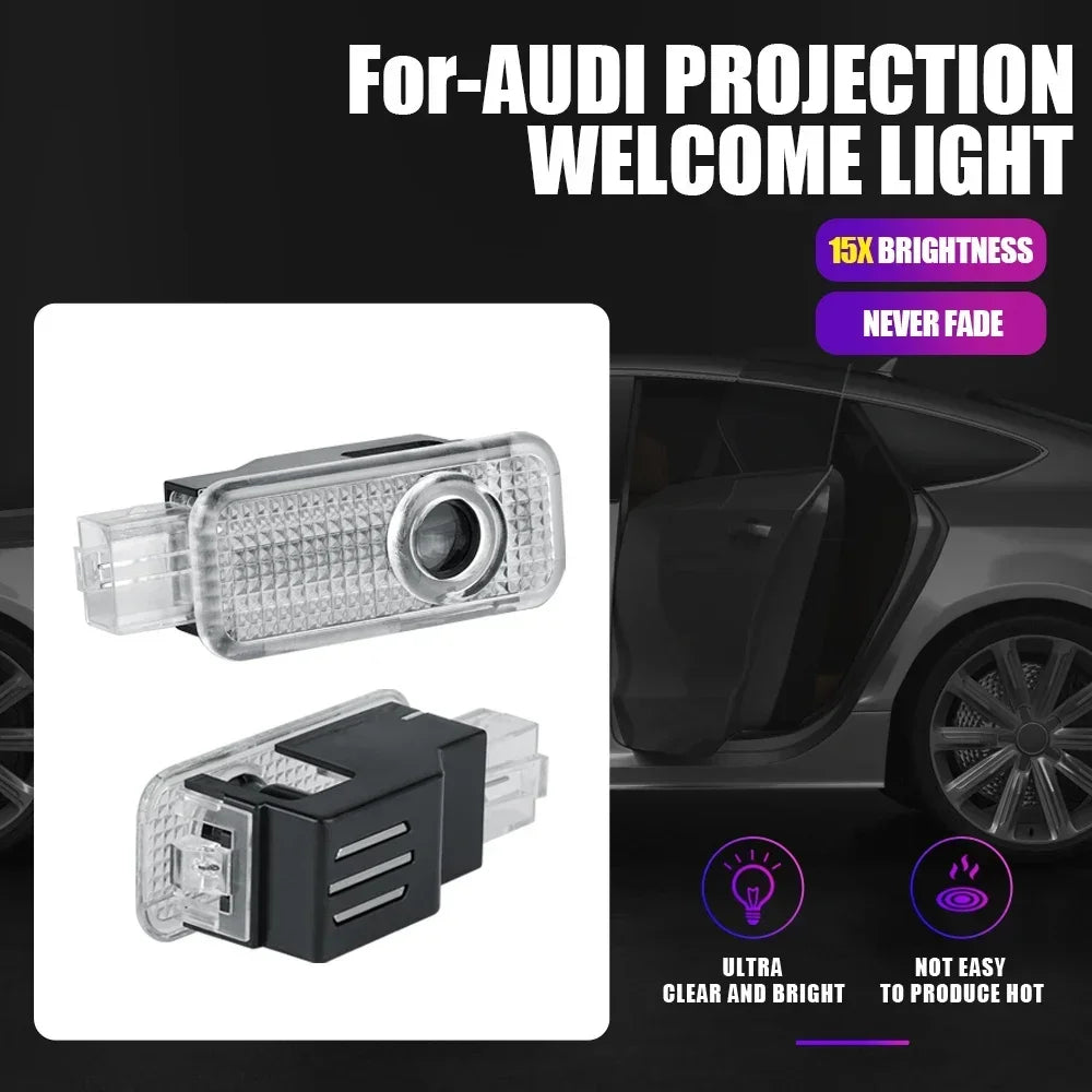 2025 Car Door Welcome Light Led HD Projector Lamp For Audi A3 A4 B8 8P 8V A6 C7 A5 Q5 B7 B6 B9 SLINE QUTTRO RS Q3 Q7 S3 S4 S5 S6