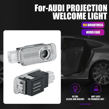 2025 Car Door Welcome Light Led HD Projector Lamp For Audi A3 A4 B8 8P 8V A6 C7 A5 Q5 B7 B6 B9 SLINE QUTTRO RS Q3 Q7 S3 S4 S5 S6