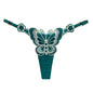 Butterfly Lace Thong for Women Low Waist G-String Transparent Mesh Panties Sexy Embroidered Briefs Adjustable Waist Culotte Femm