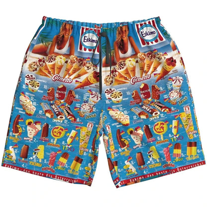 2024 Hawaiian Shirt For Men Summer Ice Cream T-Shirt Beach Prints Short Sleeved Shirt Tops Casual Original Design Men's Clothing