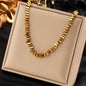 XIYANIKE 316L Stainless Steel Necklace for Women Gold Color New Trends Exquisite Chic Charming Birthday Fashion Jewelry Collier