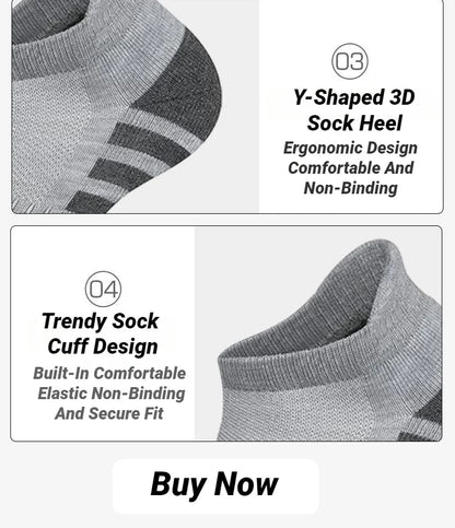 3 Pairs Ankle Athletic Running Socks Cushioned  Breathable Low Cut Sports Tab Socks For Men And Women