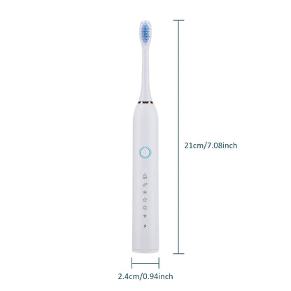 Electric Toothbrush For Teeth Brushes 6 Modes Dental Tooth Whitening Cleaner IP67 Waterproof Type-C Rechargeable Oral Care