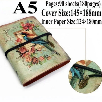 New Vintage Stationery PU Leather Notebook Creative Kraft Paper Planner Sketchbook Agenda Diary Notebooks School Writing Supply