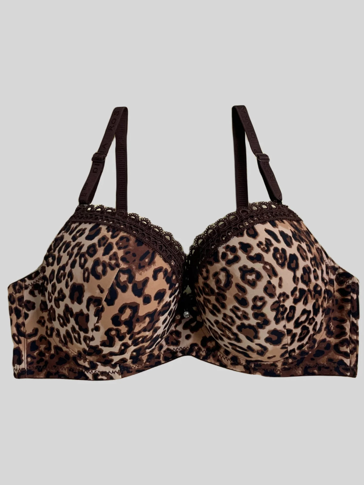 Diana Rose Leopard print Push Up Bra For Women With steel ring B Cup Bra Lady's Underwear High Quality