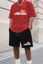 Men's Summer Casual and Fashionable Round Neck Short Sleeved T-shirt+shorts Breathable Sports Set Two-piece Set