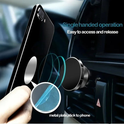 Metal Magnetic Car Phone Holder Magnet Mount Mobile Cell Phone Stand 360° Rotation Universal Cars Holder