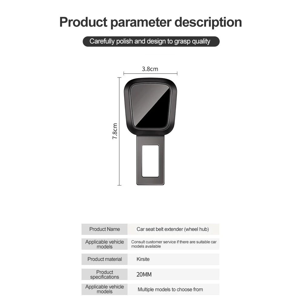1/2/4 Pieces Car Seat Belt Clip Extender Alloy Seatbelt Lock Buckle Plug Auto Fastener Converter Clip Safety Belt Decoration
