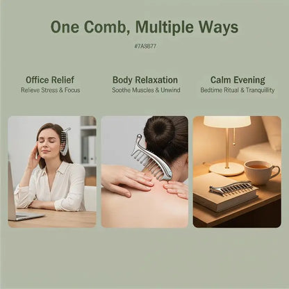 Manual Head Massager Scalp Comb Protable Stainless Steel Gua Sha Facial Tool Trigger Point Massager Tool For Foot Hand Back