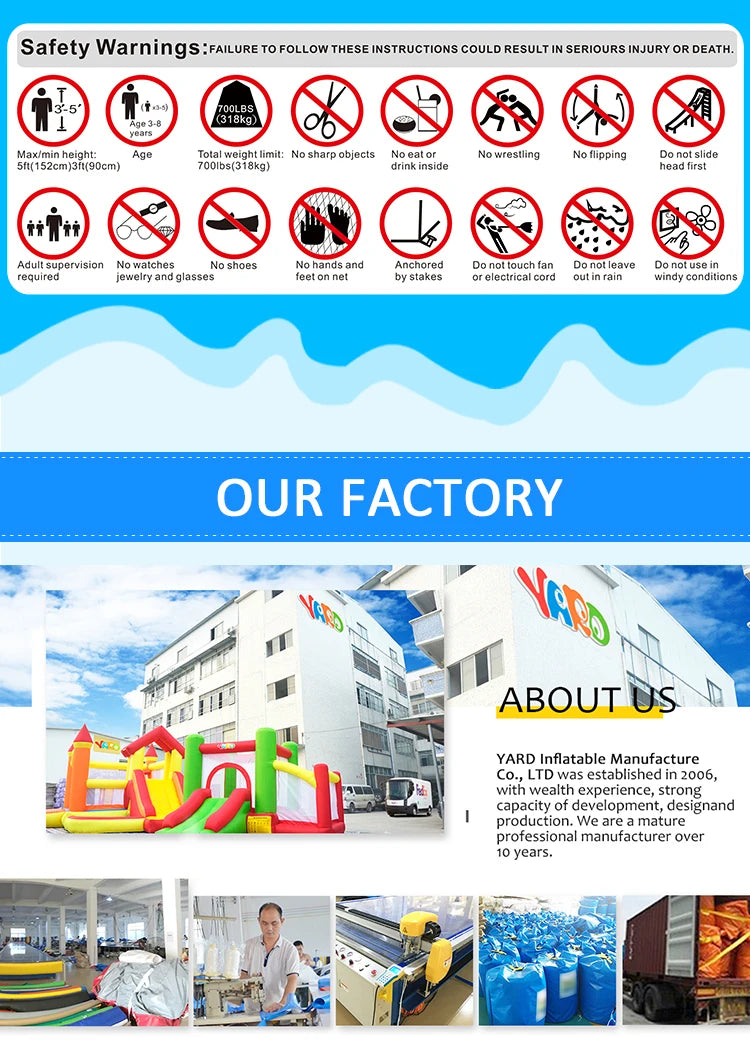 6.5*3*2.5m Giant Inflatable Jumping Castle Big Bounce House With Large Slide Trampoline Inflatable Bouncer Obstacle Slides
