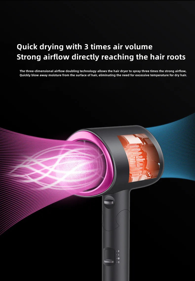 Hot Selling Professional Hair Dryer Negative Ion High Power Blue Light Foldable Electric Hair Dryer Salon Hair Tools Home