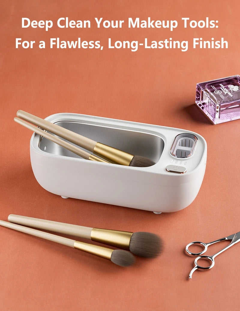 Lenovo Ultrasonic Cleaner Portable Household Dual-Tank Mini Sonic Cleaning Machine for Eyeglasses Dentures, Retainer, Jewelry