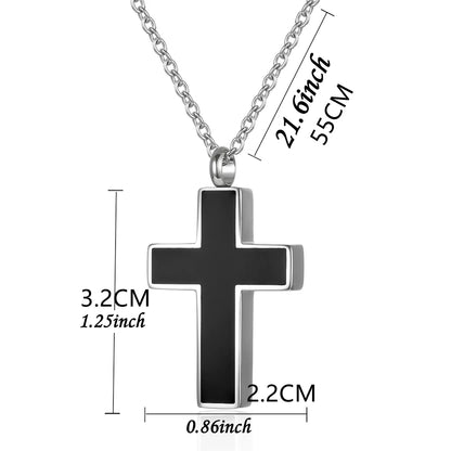 Cremation Necklace - Stainless Steel Ashes Pendant for Human Ash, Memorial Urn Jewelry Keepsake